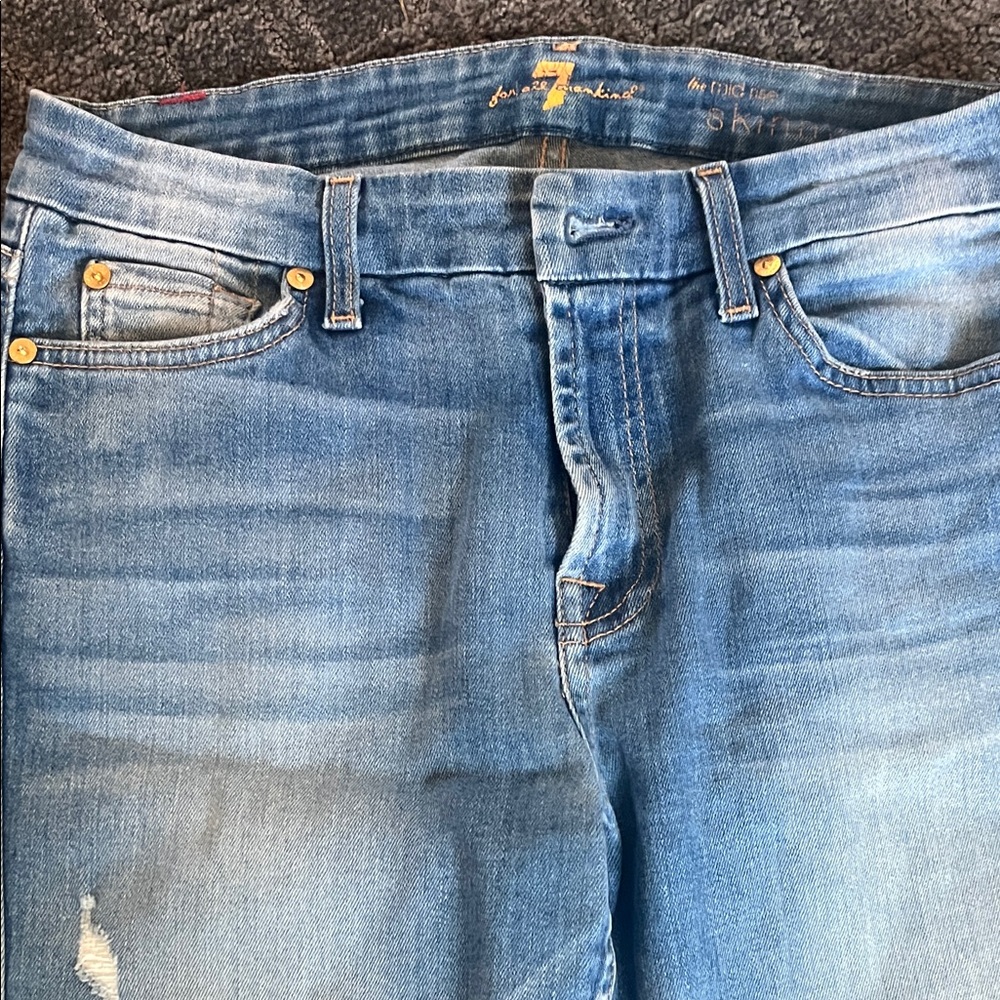 7 For All Mankind Blue Denim Jeans